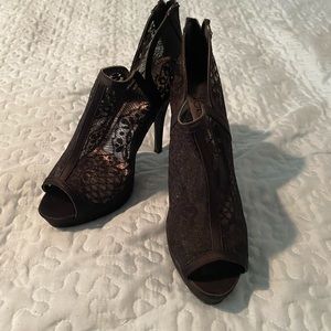 Black Lace Heels